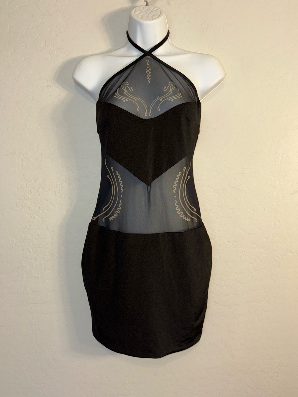DI PETSA Venus Love Tattoo Mini Dress in Black Medium - Picture 6 of 12